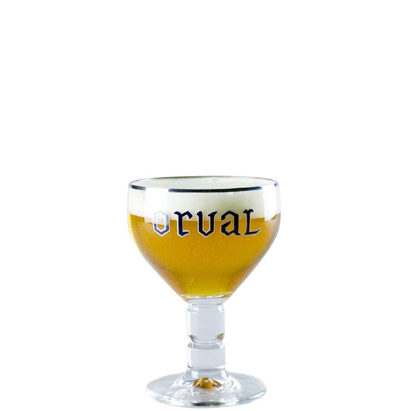 Verre galopin Orval 17 cl à pied pour bière trappiste belge