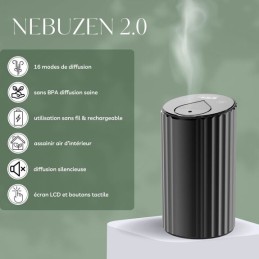 Diffuseur par nébulisation sans fil Nébuzen 2.0, design innovant, portable et rechargeable