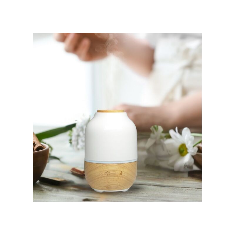 Diffuseur d'huile essentielle Purisia en bois et céramique pour aromathérapie, diffusion à froid des huiles essentielles