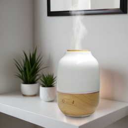 Diffuseur d'huile essentielle Purisia en bois et céramique pour aromathérapie, diffusion à froid des huiles essentielles