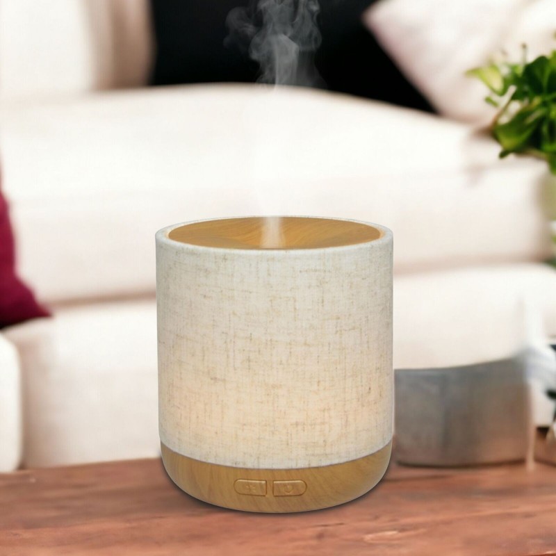 Diffuseur d'huiles essentielles Alesia, capot en toile de lin, diffusion à froid pour aromathérapie