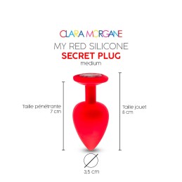 My red silicone secret plug medium Taille unique