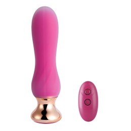 Pink holic - Plug anal vibrant télécommandé incurvé - Rose