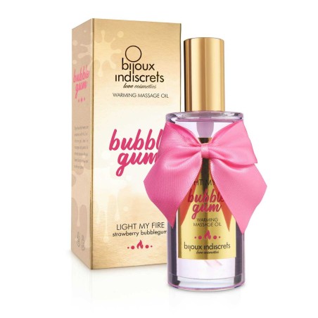 Light my fire - Bubblegum huile de massage chauffante  - Bijoux Indiscrets - Cosmétiques