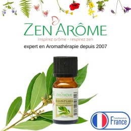 huile essentielle de ravintsara naturelle en flacon de 10 ml pour l’aromathérapie