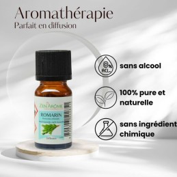 Photo de l'huile essentielle de romarin 10 ml – idéale pour aromathérapie, naturelle et conditionnée en France