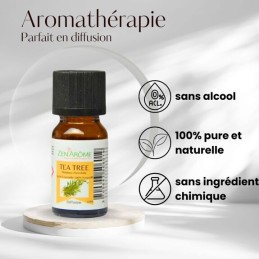 Huile essentielle arbre à thé 10ml naturelle pour aromathérapie, flacon made in France