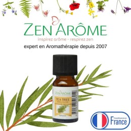 Huile essentielle arbre à thé 10ml naturelle pour aromathérapie, flacon made in France