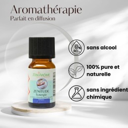 Huile essentielle synergie Zenitude 10 ml – Mélange d'huiles essentielles apaisantes à diffuser, fabriqué en France