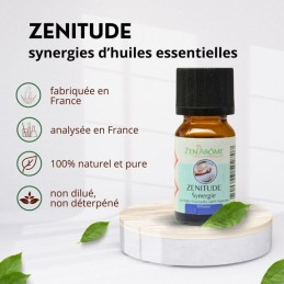 Huile essentielle synergie Zenitude 10 ml – Mélange d'huiles essentielles apaisantes à diffuser, fabriqué en France