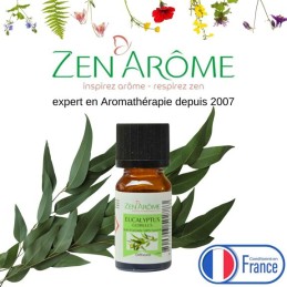 Flacon d'huile essentielle eucalyptus globulus 100% naturelle, aromathérapie, flacon de 10ml