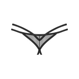 Euridia string ouvert - Noir XS/S - Obsessive Freedom - Lingerie Femme