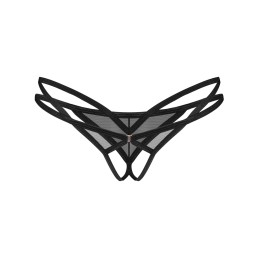 Euridia string ouvert - Noir XL/XXL - Obsessive Freedom - Lingerie Femme
