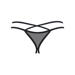 Vila blanes string ouvert - Noir M/L - Obsessive Exquisite - Lingerie Femme