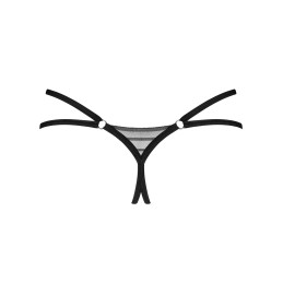 Lune Bellis string ouvert - Noir M/L - Obsessive Exquisite - Lingerie Femme