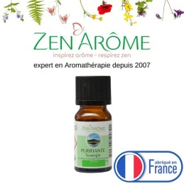 Flacon d'huile essentielle synergie purifiante de 10 ml, mélange d'huiles essentielles à diffuser, fabriqué en France