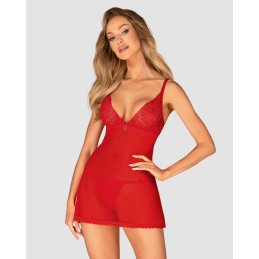 Chilisa babydoll et string - Rouge M/L