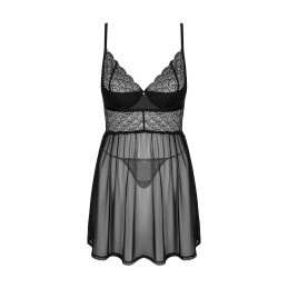 Chemeris babydoll et String - Noire XL/XXL