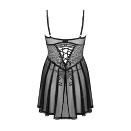 Chemeris babydoll et String - Noire XL/XXL