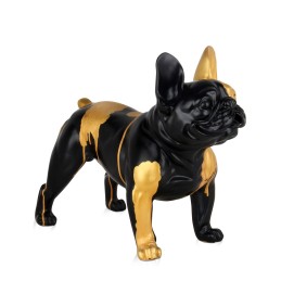 Sculpture en résine bouledogue français ADM noir