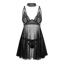 Donarella babydoll et String - Noire - NP M/L