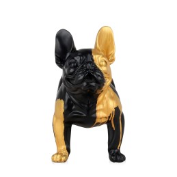 Sculpture en résine bouledogue français ADM noir