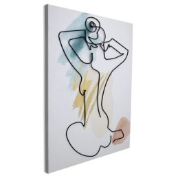 tableau nu de femme multicolore, œuvre d'art moderne pour décoration intérieure