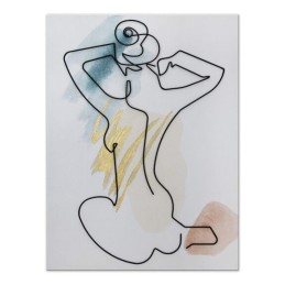 tableau nu de femme multicolore, œuvre d'art moderne pour décoration intérieure