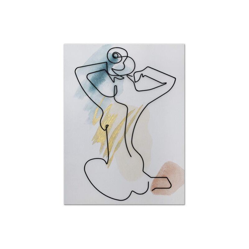 tableau nu de femme multicolore, œuvre d'art moderne pour décoration intérieure