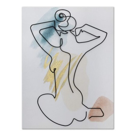 tableau nu de femme multicolore, œuvre d'art moderne pour décoration intérieure