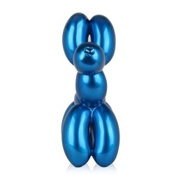 Sculpture décorative en résine, forme de chien ballon, coloris bleu, ADM