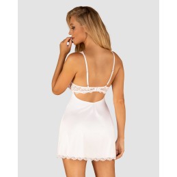 Amor Blanco Nuisette et string - Blanc S/M