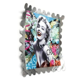 impression sur aluminium multicolore hommage à marilyn monroe