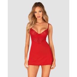 Ingridia nuisette et string - Rouge XS/S