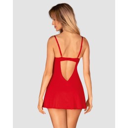 Ingridia nuisette et string - Rouge XS/S