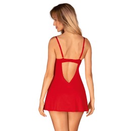 Ingridia nuisette et string - Rouge M/L - Obsessive - Lingerie Femme