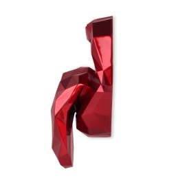 Sculpture en résine 'langue' coloris rouge, objet de décoration moderne et audacieux pour votre intérieur.