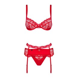 Heartina Ensemble 3 pcs - Rouge L/XL