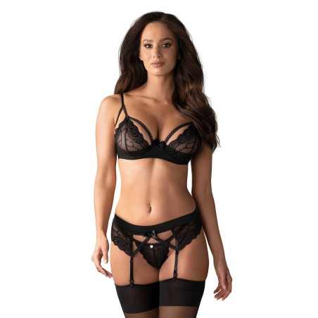Wonderia Ensemble 3 pcs - Noir L/XL - Obsessive - Lingerie Femme