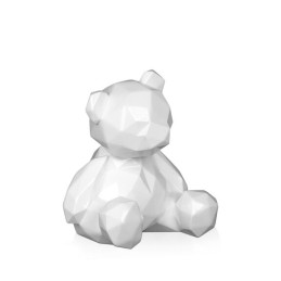 sculpture en résine petit ours blanc à facettes pour décoration intérieure moderne