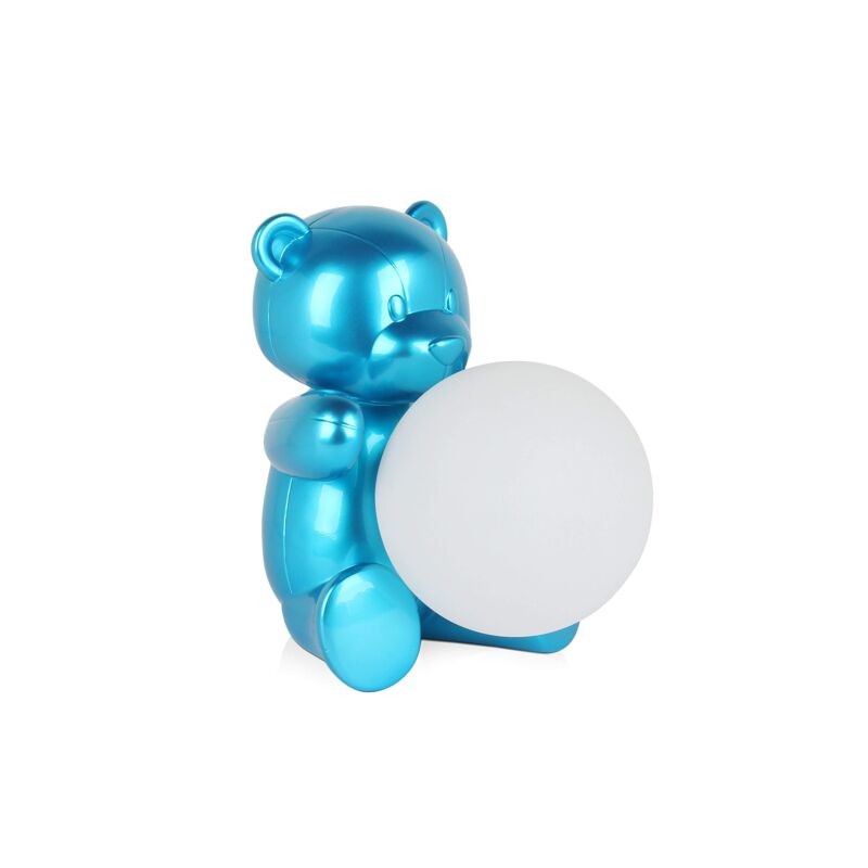 Lampe en forme d'ours, couleur bleu clair, décoration pour chambre d'enfant