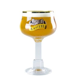 verre Kasteel 50 cl à pied avec bordure dorée et château emblématique floqué