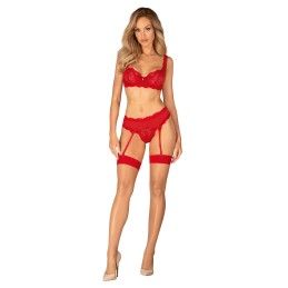 Amor Cherris ensemble 3 piéces - Rouge S/M