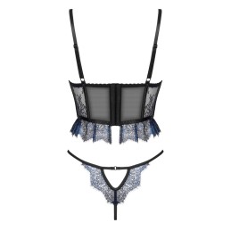 Saphira ensemble 2 piéces - noir et bleu L/XL
