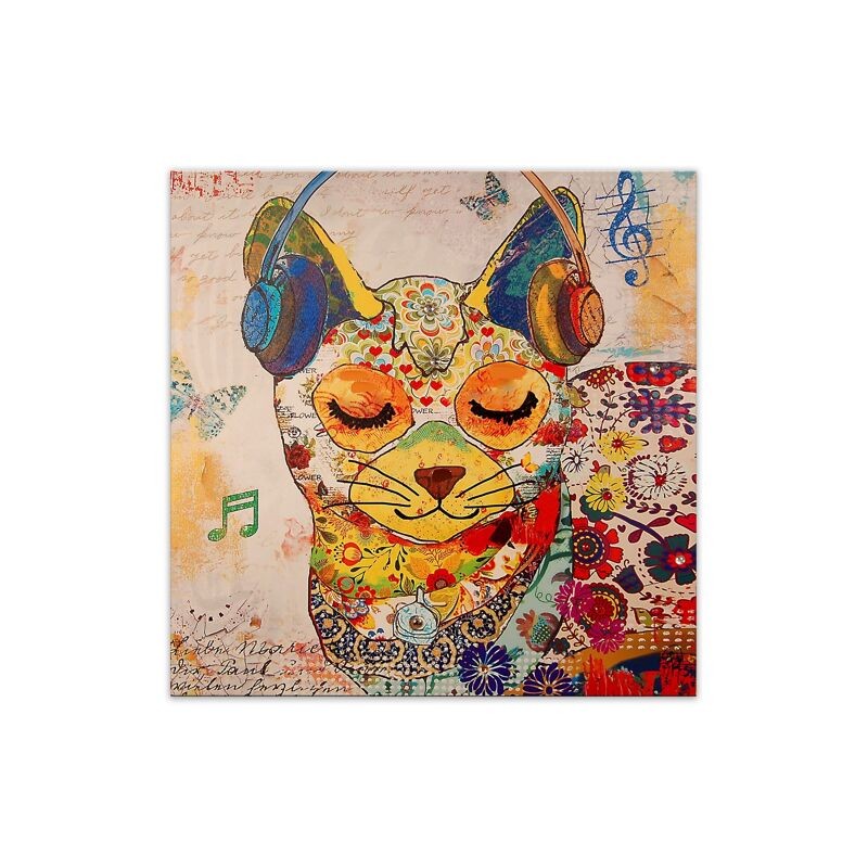 Impression murale Pop Art Cat multicolore, décoration artistique pour intérieur