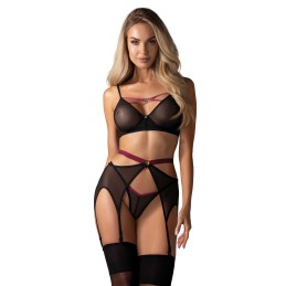 Novenes ensemble 3 piéces - Noir XL/XXL - Obsessive - Lingerie Femme