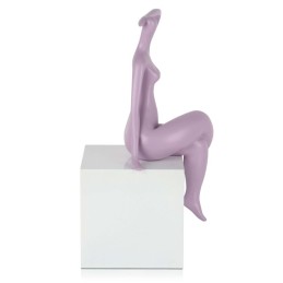 Sculpture en résine petite attente couleur lilas pour décoration intérieure moderne