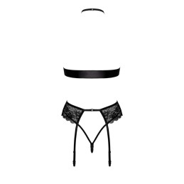 Bondage 244 ensemble lingerie 4 piéces - noir S/M