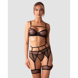 Nuites ensemble 3 piéces - Noir L/XL - Obsessive - Lingerie Femme