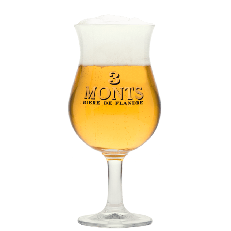 Verre à bière 3 Monts 33 cl avec logo emblématique